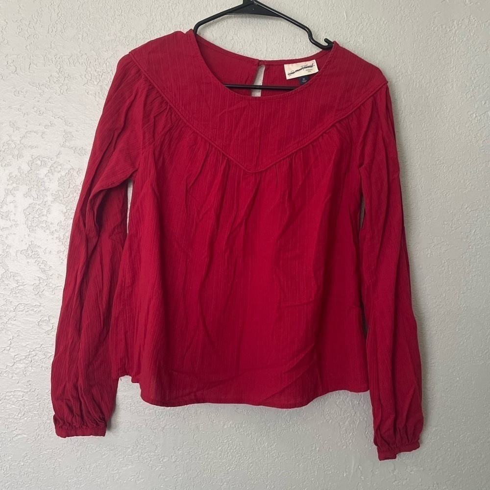 Universal Thread Red Peasant Top - image 1